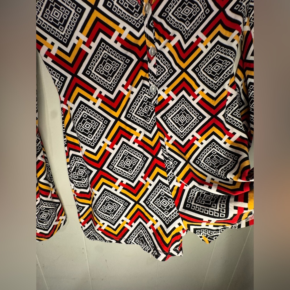 Geometric Patterned Women's romper - Picture 3 of 6